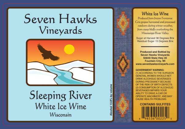 Sleeping River White Ice Wine label