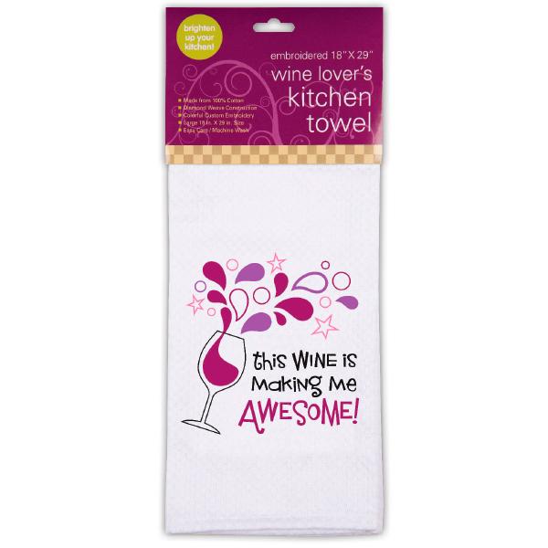 This Wine is Making Me Awesome Towel